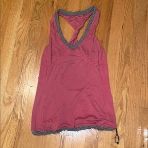 Lululemon Pink/Grey Racerback top Sz 2